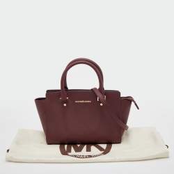 Pre Owned  حقيبة ساتشل مايكل مايكل كورس سيلما جلد أحمر متوسطة