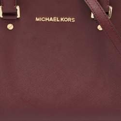 Pre Owned  حقيبة ساتشل مايكل مايكل كورس سيلما جلد أحمر متوسطة