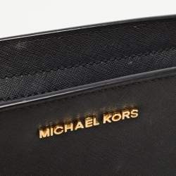 Pre Owned MICHAEL Michael Kors Black Leather Medium Selma Crossbody Bag