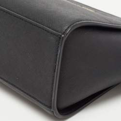 Pre Owned MICHAEL Michael Kors Black Leather Medium Selma Crossbody Bag