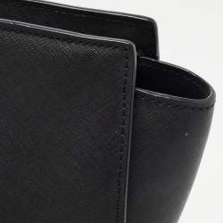 Pre Owned MICHAEL Michael Kors Black Leather Medium Selma Crossbody Bag