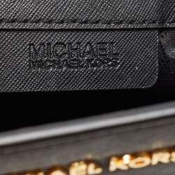 Pre Owned MICHAEL Michael Kors Black Leather Medium Selma Crossbody Bag