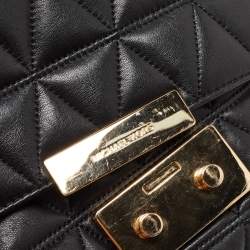 Pre Owned Michael Kors Black Quilted Leather Large Sloan Shoulder Bag