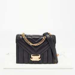 Pre Owned Michael Kors Black Quilted Leather Small Whitney Shoulder Bag