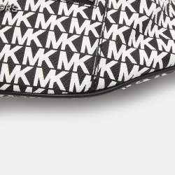 Michael Kors Black/White Signature Coated Canvas Mott Belt Bag
