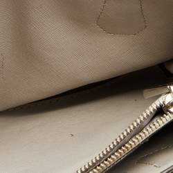Michael Kors Beige/Gold Python Embossed Leather Small Mercer Tote