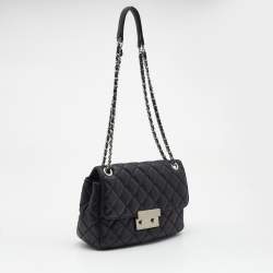 Pre Owned Michael Kors Black Quilted Leather Large Sloan Shoulder Bag