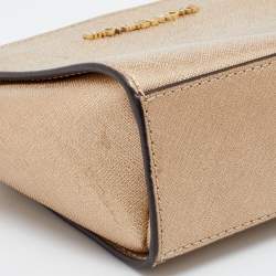 مملوكة مسبقًا Michael Kors Gold Leather Mini Selma Crossbody Bag