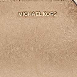مملوكة مسبقًا Michael Kors Gold Leather Mini Selma Crossbody Bag