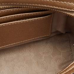 مملوكة مسبقًا Michael Kors Gold Leather Mini Selma Crossbody Bag