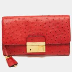 Michael Kors Red Croc Embossed Leather Gia Satchel Michael Kors