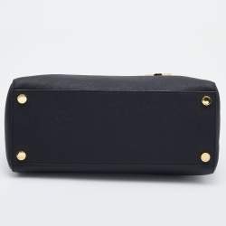 Pre Owned MICHAEL Micheal Kors Black Leather Cindy Dome Satchel