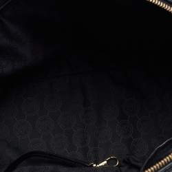 Pre Owned MICHAEL Micheal Kors Black Leather Cindy Dome Satchel