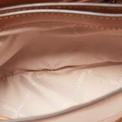 Pre Owned Michael Kors Brown Quilted Leather Medium Gramercy Top Handle Bag