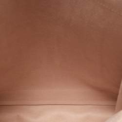 Pre Owned Michael Kors Light Pink Leather Logo Handle Tote 