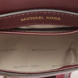 Pre Owned Michael Kors Tri Color Leather and Velvet Mini Whitney Top Handle Bag