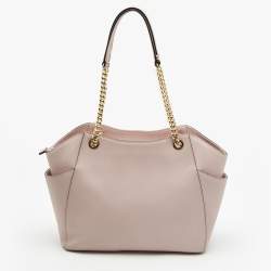 مملوكة مسبقًا حقيبة يد توتس مايكل كورس جيت سيت ترافيل جلد  أسود ذات سلسلة