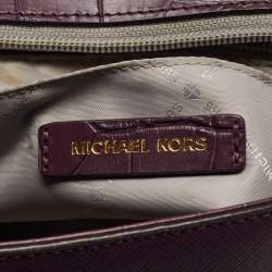 Pre Owned Michael Kors Burgundy Leather Karla Satchel