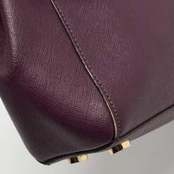 Pre Owned Michael Kors Burgundy Leather Karla Satchel