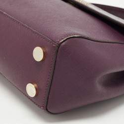 Pre Owned Michael Kors Burgundy Leather Karla Satchel