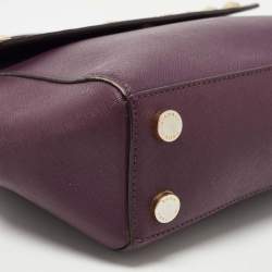 Pre Owned Michael Kors Burgundy Leather Karla Satchel