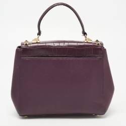 Pre Owned Michael Kors Burgundy Leather Karla Satchel