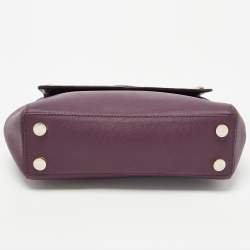 Pre Owned Michael Kors Burgundy Leather Karla Satchel