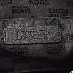 Pre Owned Michael Kors Black Leather Wristlet Pouch