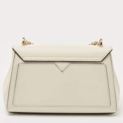 Pre Owned Michael Kors Off White Leather Small Lita Top Handle Bag
