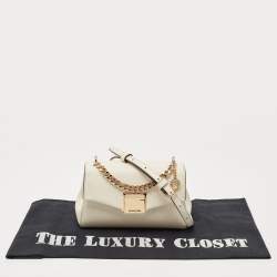 Pre Owned Michael Kors Off White Leather Small Lita Top Handle Bag