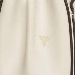 Pre Owned Michael Kors Off White Leather Small Lita Top Handle Bag
