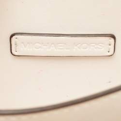 Pre Owned Michael Kors Off White Leather Small Lita Top Handle Bag