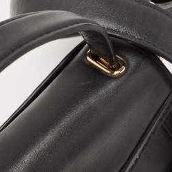 Pre Owned Michael Kors Black Leather Mini Whitney Top Handle Bag