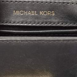 Pre Owned Michael Kors Black Leather Mini Whitney Top Handle Bag