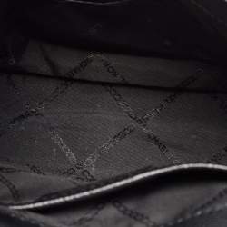 Pre Owned Michael Kors Black Leather Flap Top Handle Bag