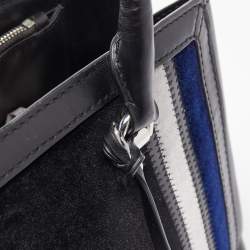 Pre Owned Michael Kors Black/Multicolor Leather and Velvet Benning Tote