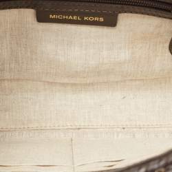 Pre Owned Michael Kors Tri Color Raffia and Leather Rosalie Clutch Bag