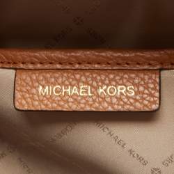 Michael Kors Beige/Tan Signature Coated Canvas and Leather Abbey Backpack
