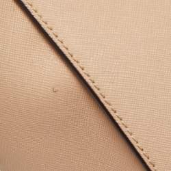 Pre Owned Michael Kors Beige Leather Medium Selma Satchel