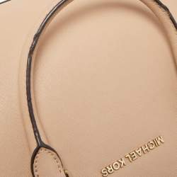 Pre Owned Michael Kors Beige Leather Medium Selma Satchel