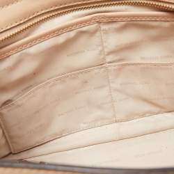 Pre Owned Michael Kors Beige Leather Medium Selma Satchel