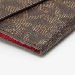 مملوكة مسبقًا Michael Kors Brown Monogram Coated Canvas Continental Wallet