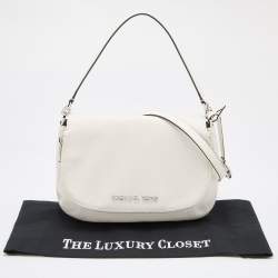 Pre Owned Michael Kors Off White Leather Medium Bedford Top Handle Bag
