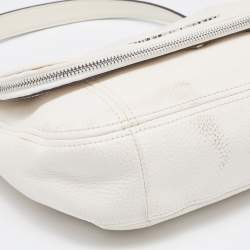 Pre Owned Michael Kors Off White Leather Medium Bedford Top Handle Bag