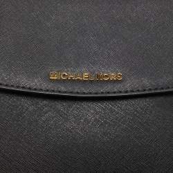 Pre Owned Michael Kors Black Leather Small Ava Top Handle Bag