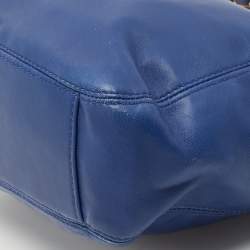 مملوكة مسبقًا MICHAEL Michael Kors Blue Leather Lilly Tote