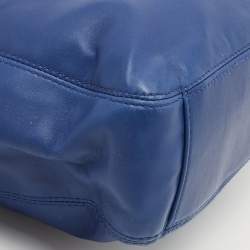 مملوكة مسبقًا MICHAEL Michael Kors Blue Leather Lilly Tote