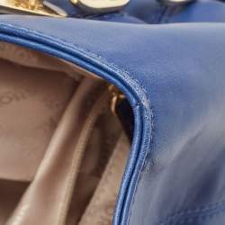 مملوكة مسبقًا MICHAEL Michael Kors Blue Leather Lilly Tote