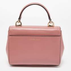 Pre Owned Michael Kors Old Rose Leather Ava Top Handle Bag