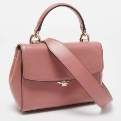 Pre Owned Michael Kors Old Rose Leather Ava Top Handle Bag